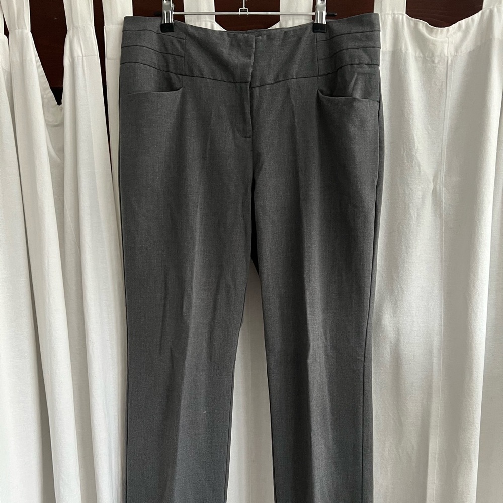 The Limited Charcoal Gray Straight-Leg Dress Trousers